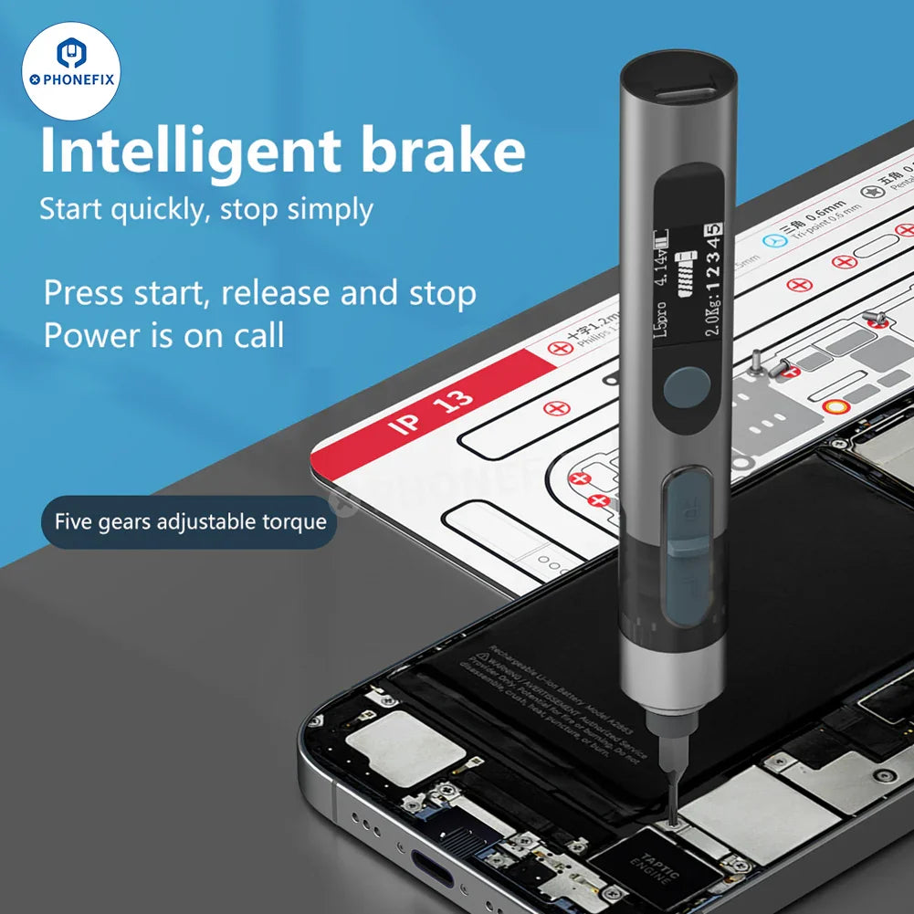 PHONEFIX L5Pro Electric Screwdriver Kit with precision screwdriver tools for mobile repair and disassembly.