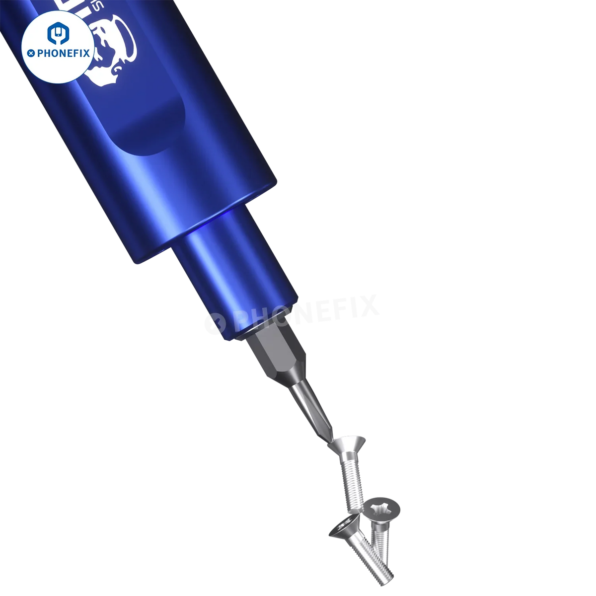 PHONEFIX MECHANIC ES480 48-in-1 electric screwdriver set for phone disassembly, with multiple screwdriver bits and precision tools.