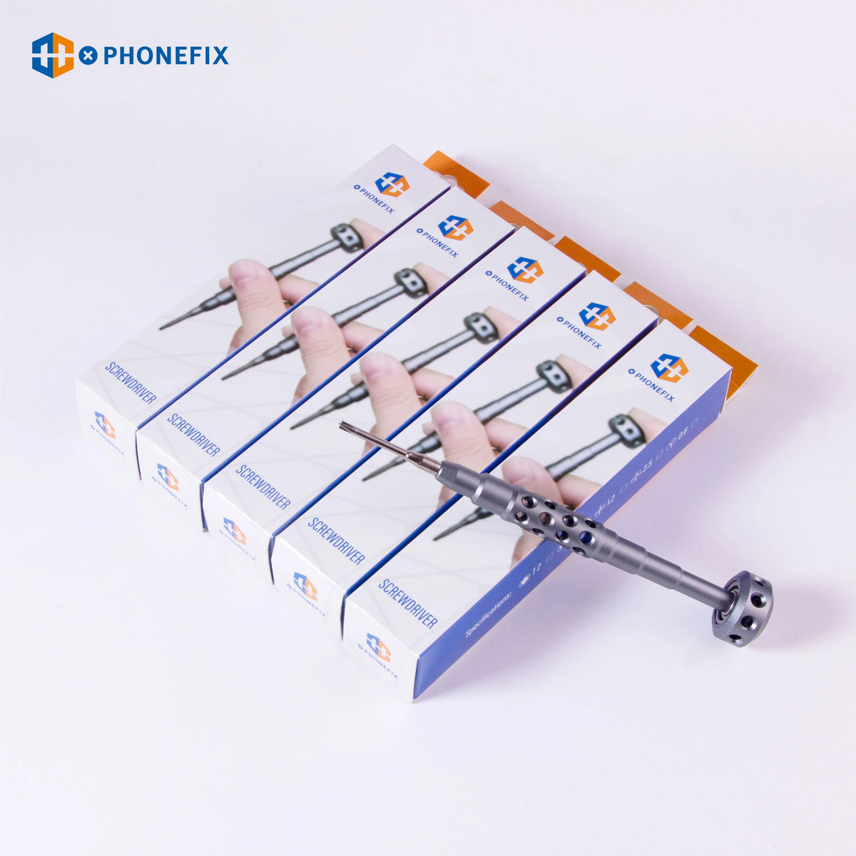 Phonefix professional precision screwdriver for iPhone repair, featuring ergonomic screwdriver tools for delicate phone repairs.