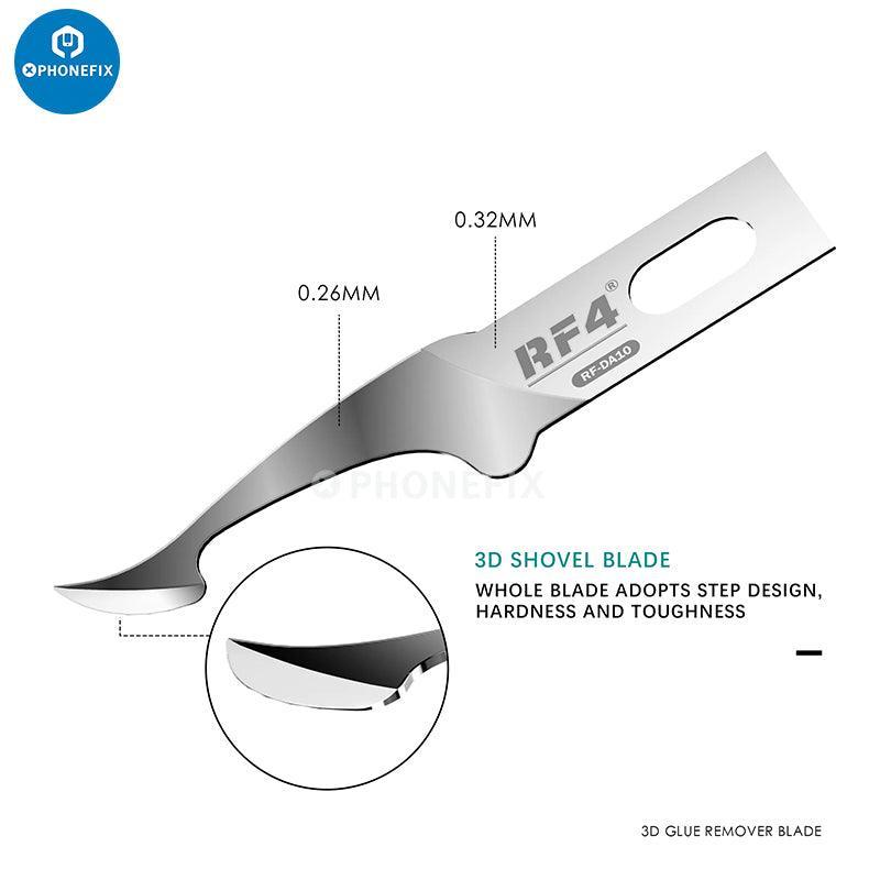 RF4 3D glue remover blade and pry screwdriver tool by PHONEFIX for phone disassembly and repair.