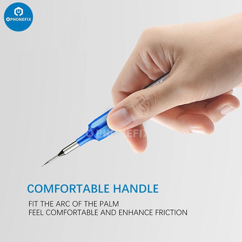 RF4 3D glue remover blade and screwdriver pry knife by PHONEFIX, used for phone disassembly and repair.