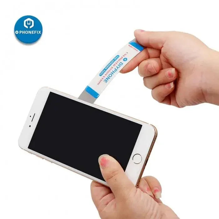 PHONEFIX 20-in-1 LCD screen opening tool kit with screwdrivers, pry tools, and silicone mat for DIY phone repair.