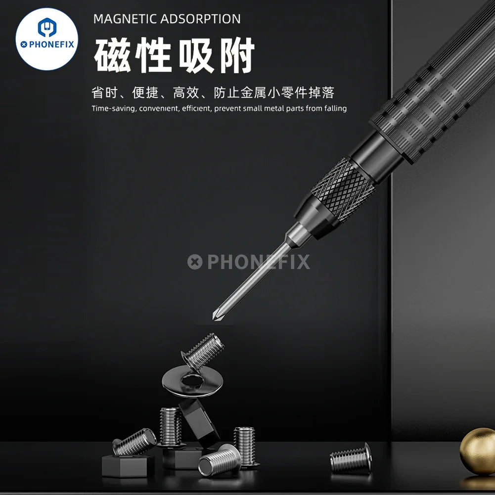 PhoneFIX iFixes iN33 3D Precision Torque Screwdriver for phone disassembly, with ergonomic handle and precision tips.
