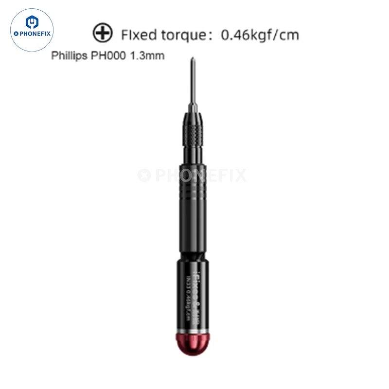 iFixes iN33 3D precision torque screwdriver for phone disassembly, featuring a 1.3mm Phillips head tip, by PHONEFIX.