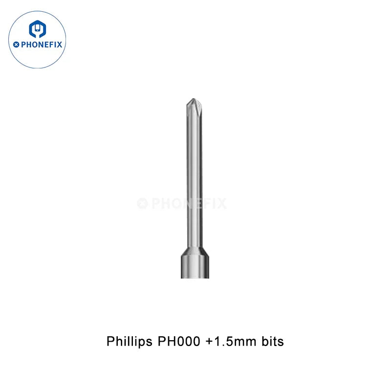 iFixes iN33 3D Precision Torque Screwdriver from PHONEFIX, with a 1.5mm 2D bit for phone disassembly and repair.
