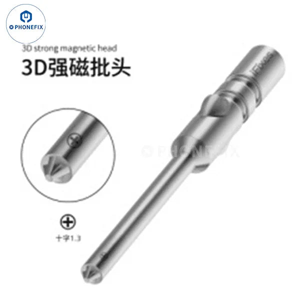 PhoneFix iFixes iN33 3D precision torque screwdriver for phone disassembly, with a 3D bit for delicate electronic repairs.