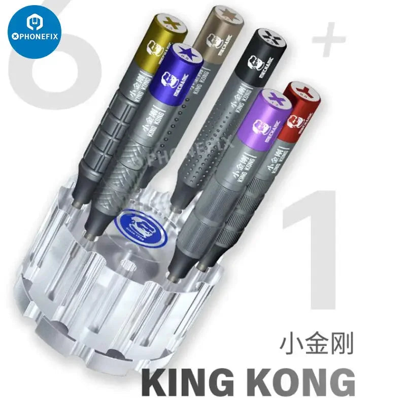 KINGKONG MINI screwdriver set by PHONEFIX with multiple precision screwdrivers for device disassembly.