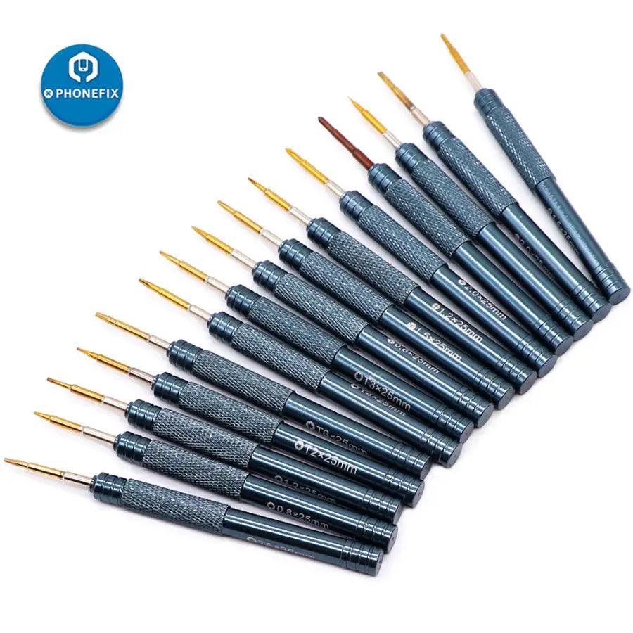 PhoneFix precision screwdriver for iPhone repair, T2 Torx screwdriver tool from phone repair toolkit, ideal for small electronics.