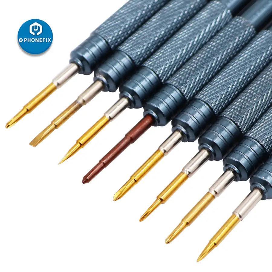 PhoneFix precision screwdriver for iPhone repair, T2 Torx screwdriver tool for phone repair in a compact toolkit.
