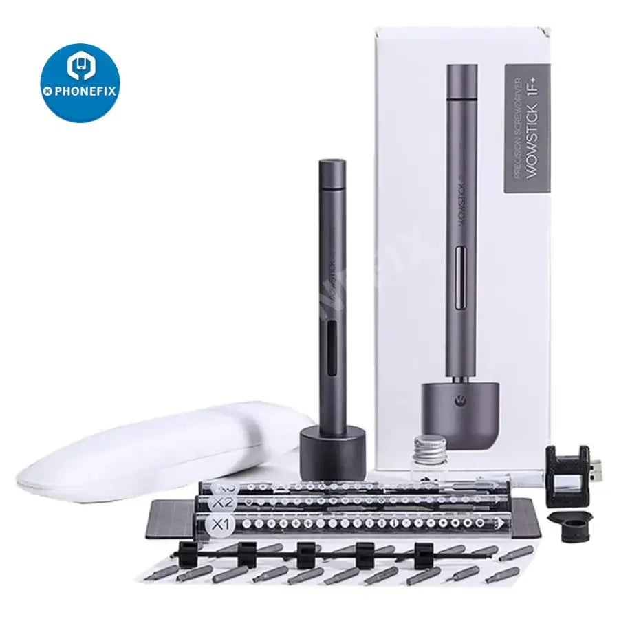 Destornillador eléctrico mini Wowstick 1F+ con luz LED, herramienta de precisión de PHONEFIX para la reparación de aparatos electrónicos.