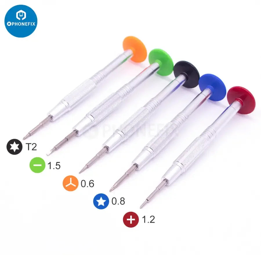 Super Hard Precision Screwdriver Set for Phone and iPad Repair by PHONEFIX, featuring fine tips for electronics repair.
