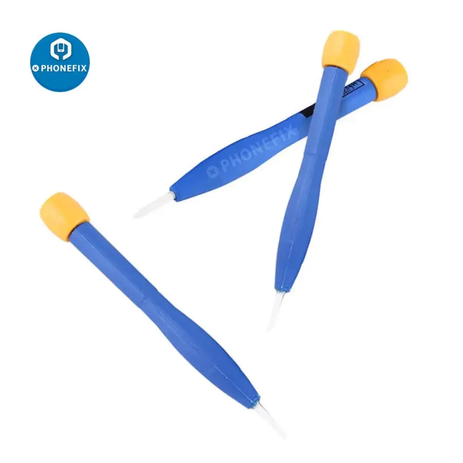 PHONEFIX anti-static screwdriver set with slotted tools for phone, tablet, and watch repair, ideal for precise electronic repairs.