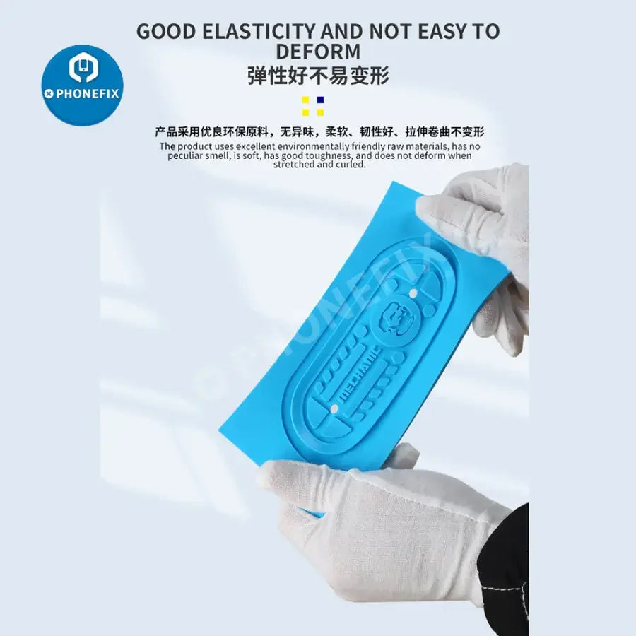 PhoneFix mechanic adsorb anti-slip silicone pad for preheating separator, designed for secure grip and heat resistance during repairs.
