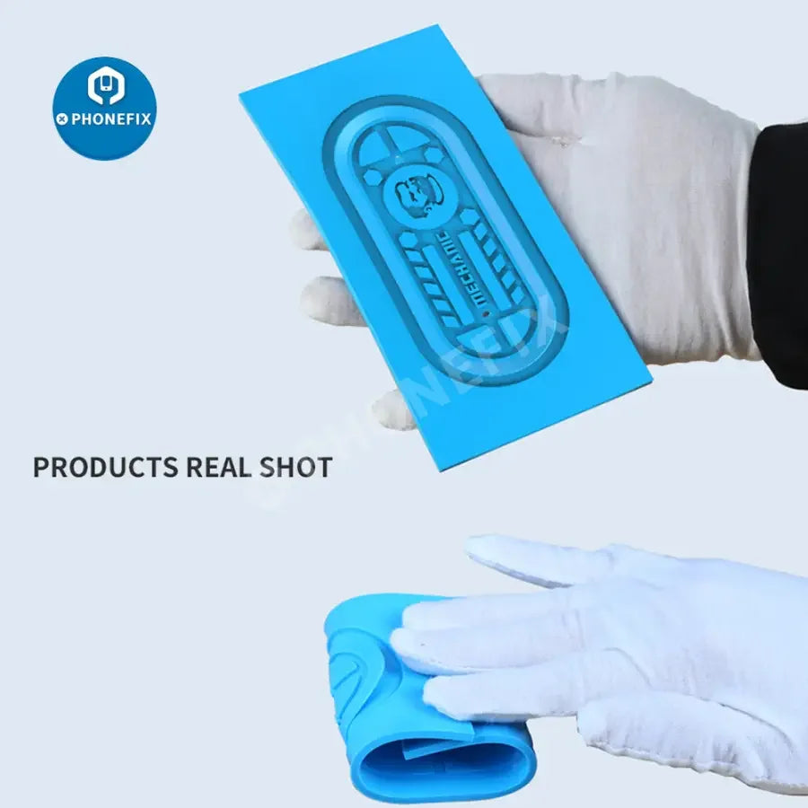 PHONEFIX mechanic adsorb anti-slip silicone pad for preheating separator, showing durable, flexible silicone pad with textured surface.
