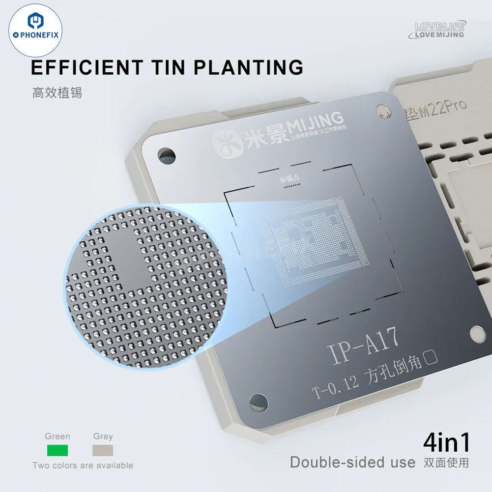 Mijing M22 Pro double-sided magnetic silicone soldering pad with black silicone surface and magnetic edges for phone repair.