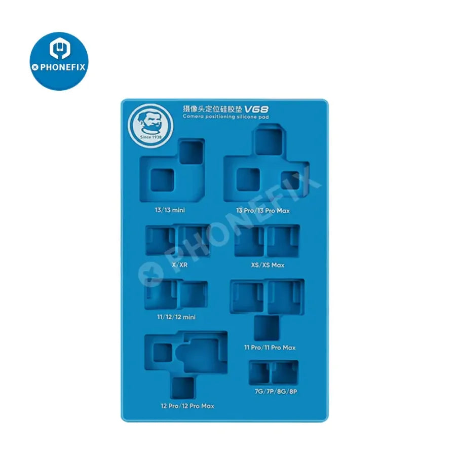 PHONEFIX Mechanic V68 silicone pad for iPhone 7-13 Pro Max, camera positioning and protection accessory.