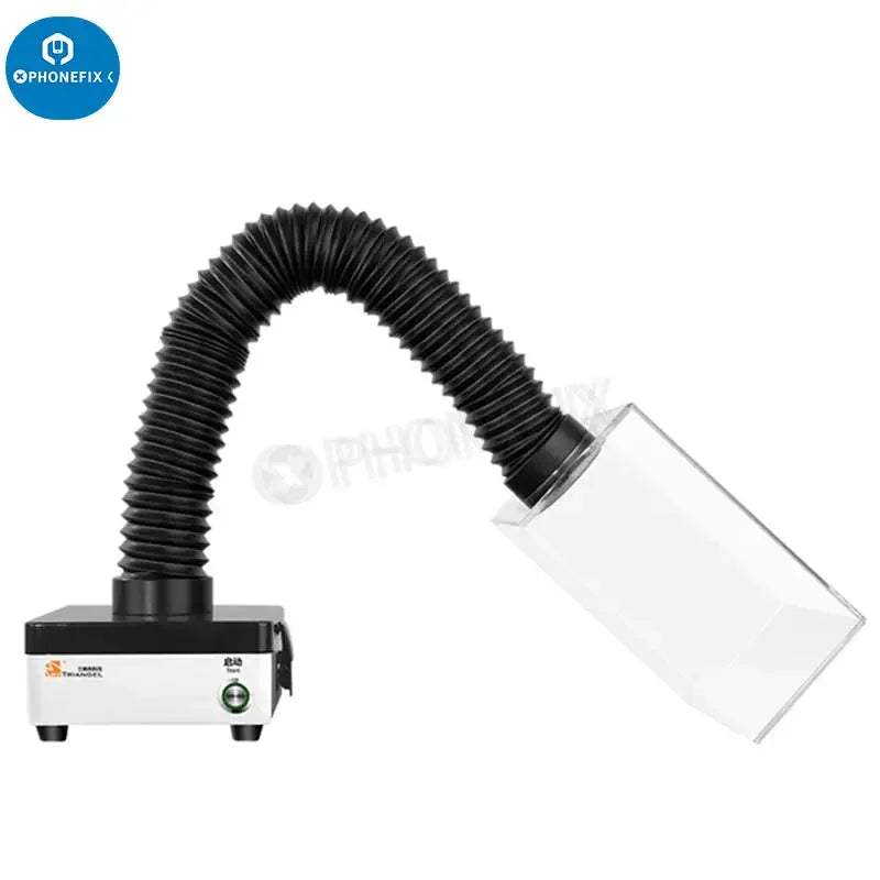 Portable M-Triangel CP-301 Smoke Purifier and Fume Extractor by PHONEFIX, compact device for filtering smoke and fumes.