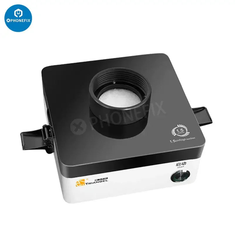PHONEFIX M-Triangel CP-301 smoke purifier portable fume extractor with compact design and adjustable airflow for efficient smoke removal.