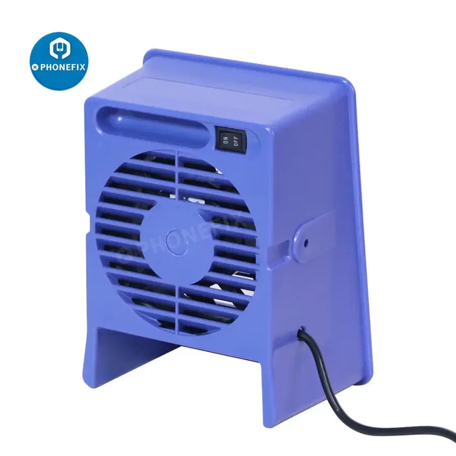 PHONEFIX FA-400 smoke fume extractor with 10 free activated carbon filter sponges, compact device for air purification.