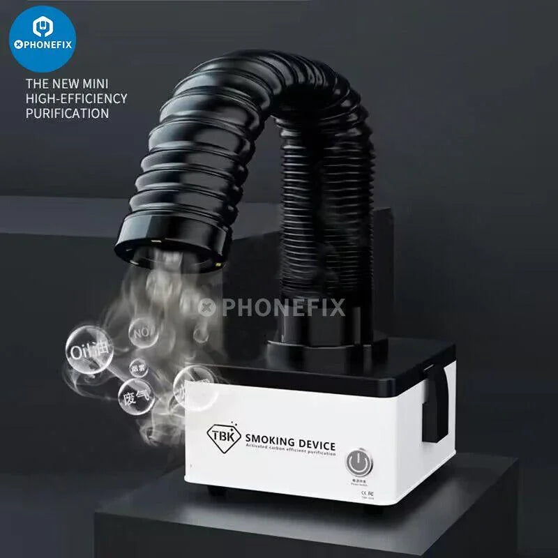 PhoneFix TBK638 Mini Smoke Fume Extractor for efficient smoking instrument, compact design for air purification.