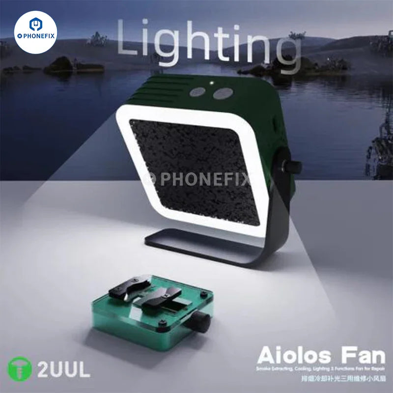 Extractor de humos PHONEFIX 2UUL Aiolos con iluminación de refrigeración para la extracción de humos y vapores de soldadura.