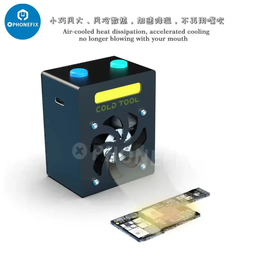 2UUL USB mini cooling fan and welding smoke extractor by PHONEFIX, compact smoke fume exhaustor for welding and soldering tasks.