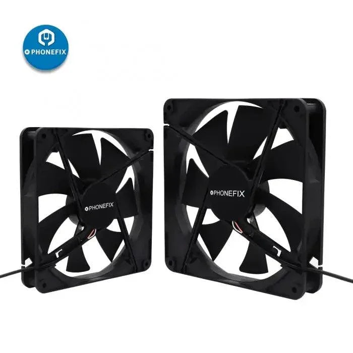 Phonefix 5V USB fan air filter tool with smoke absorber for solder iron fumes and smoke extraction.