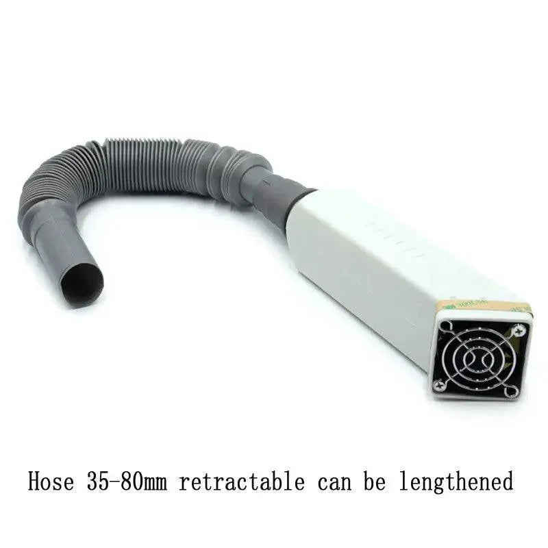 PHONEFIX Microscope Smoke Removal Fan, soldering fume extractor with adjustable 90-240V US plug, for safe soldering work.