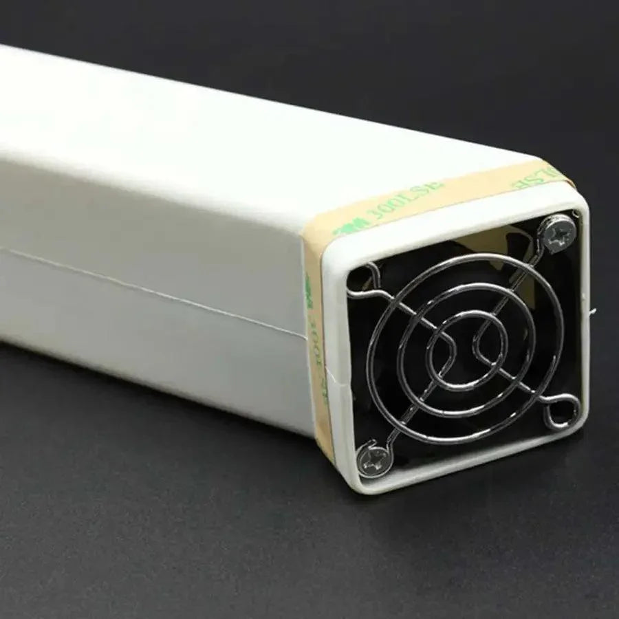 PHONEFIX Microscope Smoke Removal Fan for soldering, portable fume extractor with adjustable voltage and compact design.