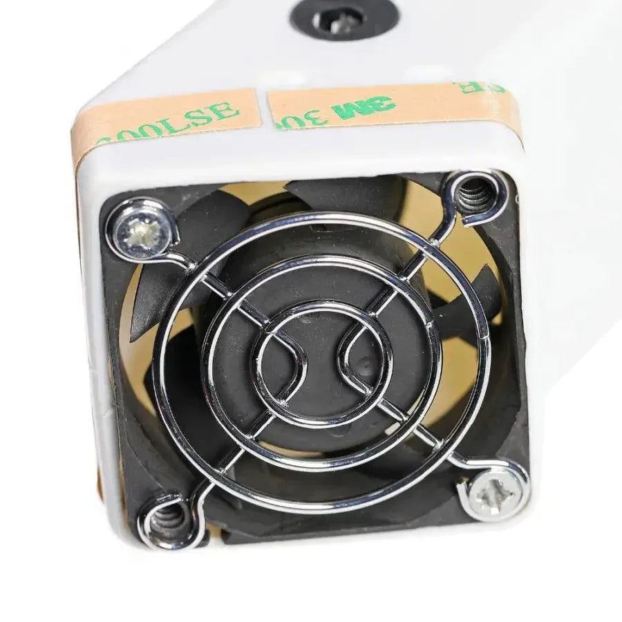 PHONEFIX HZW Microscope Smoke Removal Fan for soldering, compact smoke fume extractor with adjustable voltage, ideal for electronics work.