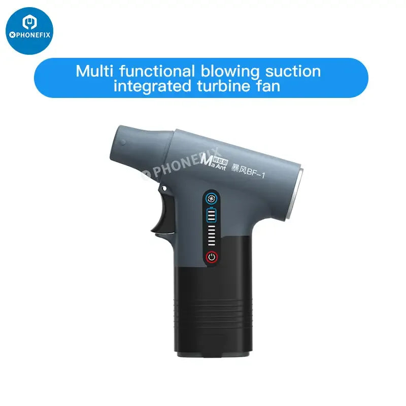 PhoneFIX MaAnt BF-1 Blowing Suction Turbine Fan Dust Cleaner Gun for smoke, fume extraction and debris removal.