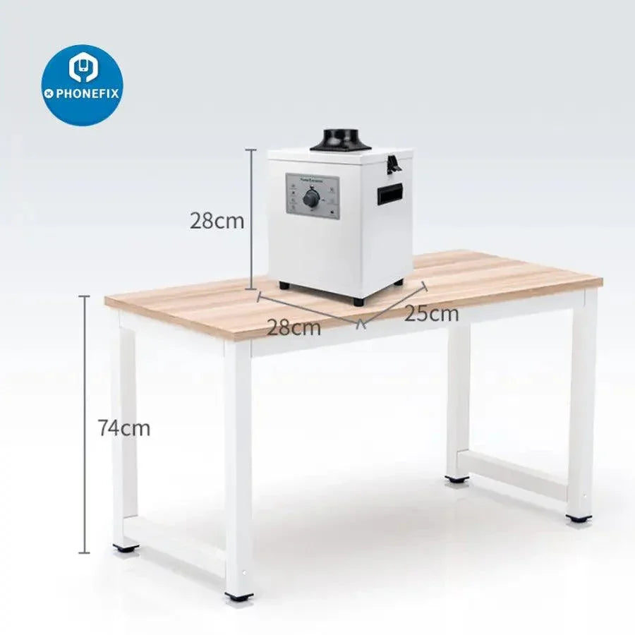 PhoneFix smoke fume extractor for soldering, a compact device for absorbing and purifying soldering fumes and smoke.