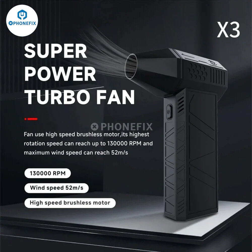 PhoneFIX Super Power Turbo Fan Mini Blower smoke fume extractor with high-speed 130,000 RPM violent fan for industrial ventilation.