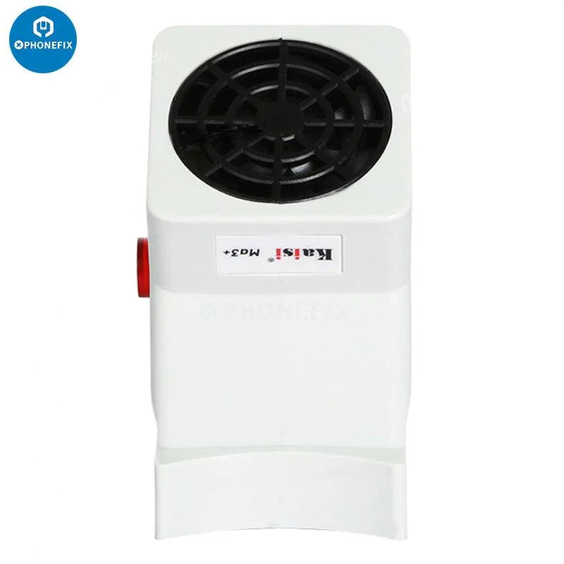 Kaisi Mini Microscope Exhaust Fan Smoke Fume Extractor by PHONEFIX for soldering and smoke removal in electronics work.
