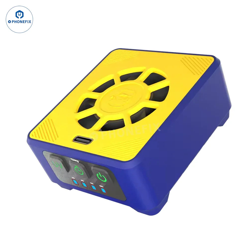PhoneFix MECHANIC FUL-4 UV curing light with smoke fume extractor, featuring cooling system and compact design for efficient fumes removal.