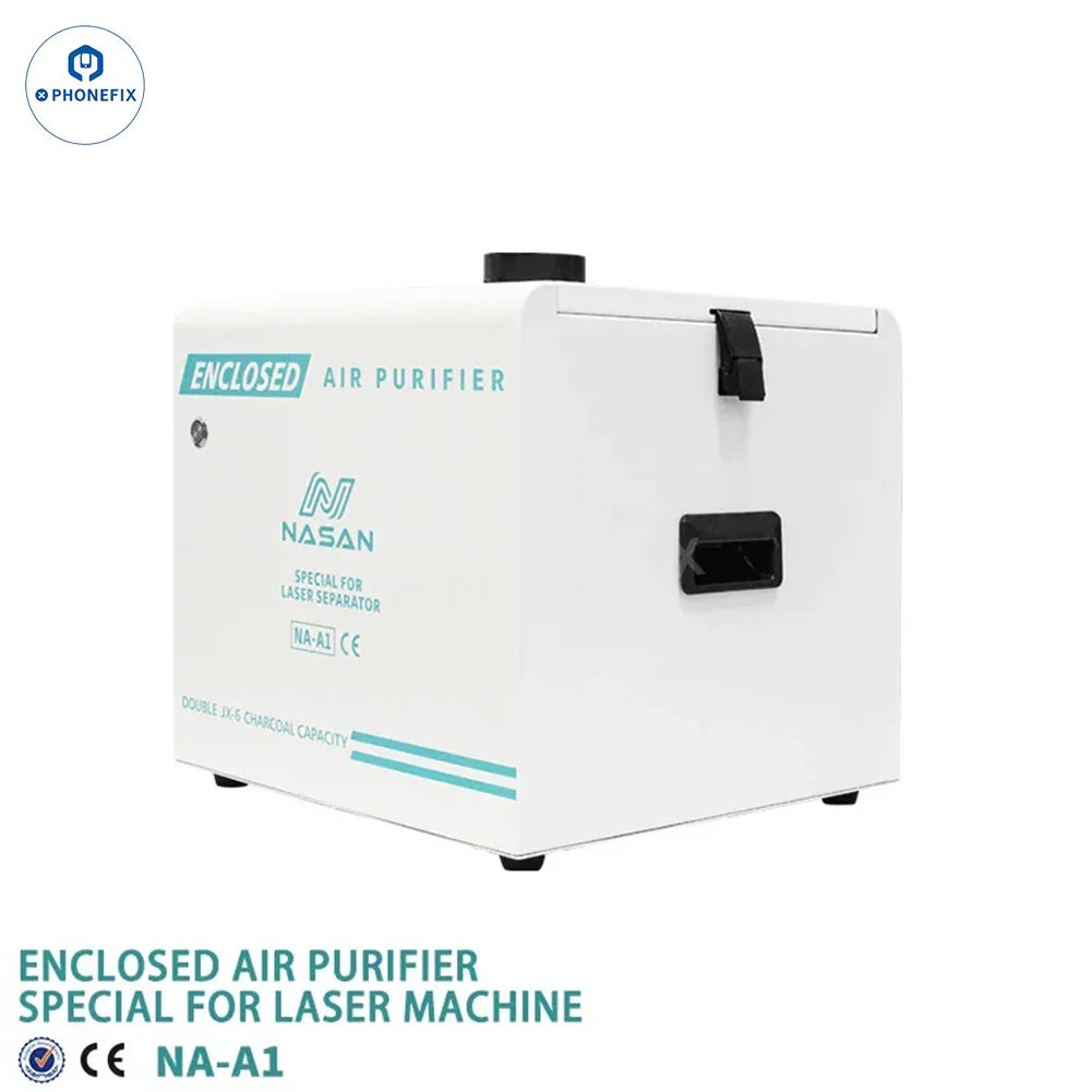 PHONEFIX NASAN NA-A1 laser smoke fume extractor air purifier with dust cover for efficient fumes removal and air purification.