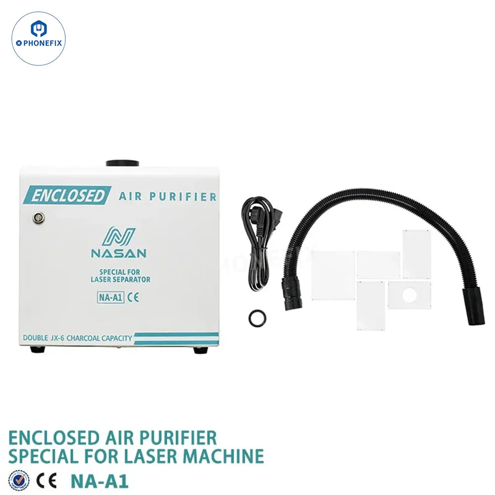 PHONEFIX NASAN NA-A1 laser fume extractor with dust cover, smoke and air purifier for efficient smoke and fume removal.