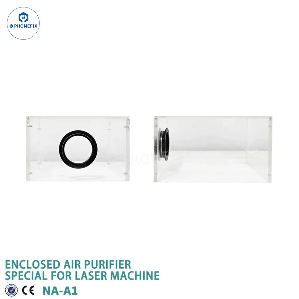 PhoneFix NASAN NA-A1 Laser Fume Extractor air purifier with dust cover, designed to filter smoke and fumes effectively.