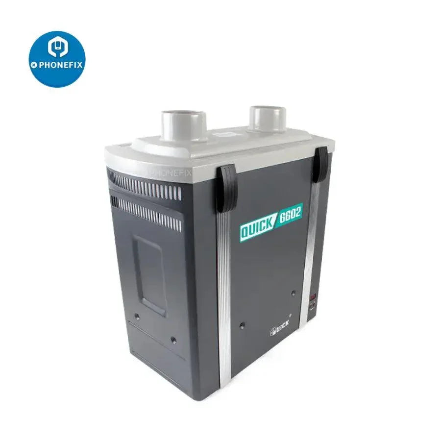 PHONEFIX QUICK 6602 6601 smoke fume extractor with double tubes, air cleaner for removing fumes and smoke effectively.