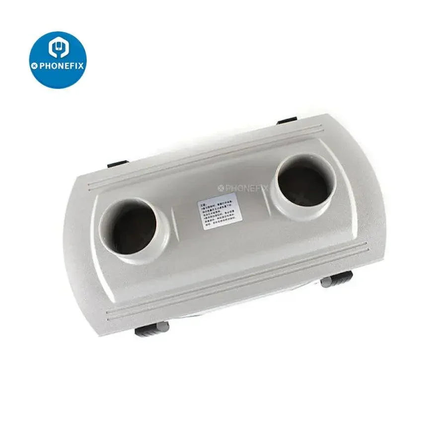 PhoneFix QUICK 6602/6601 Fume Extractor smoke and fume air cleaner with double tubes, 120W, 220V for effective air purification.