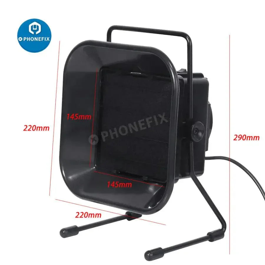 Phonefix 493 desktop soldering smoke absorber and ESD fume extractor with 220V for efficient smoke and fume removal during soldering.