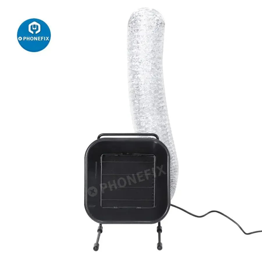 PHONEFIX 493 desktop soldering smoke fume extractor with ESD protection, compact design, and 220V power for effective smoke absorption.