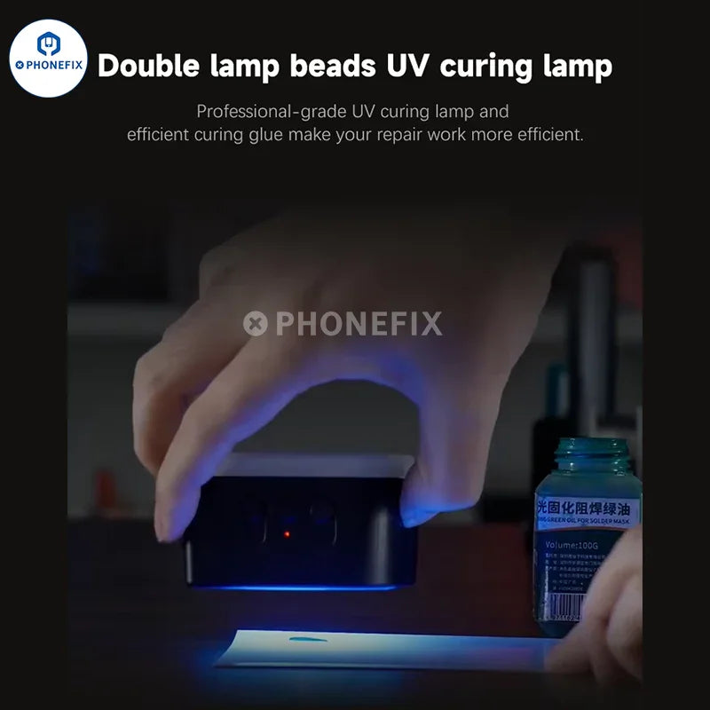 PHONEFIX TBK-F001 smoking cooling fan with UV curing lamp, smoke fume extractor for efficient air purification and cooling.