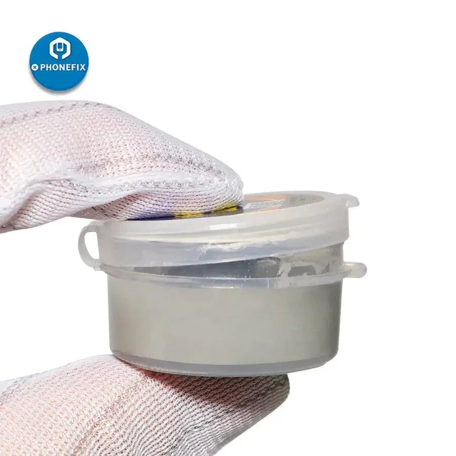 PhoneFix mechanic solder paste with low, middle, and high-temperature soldering tin cream for electronics repair.