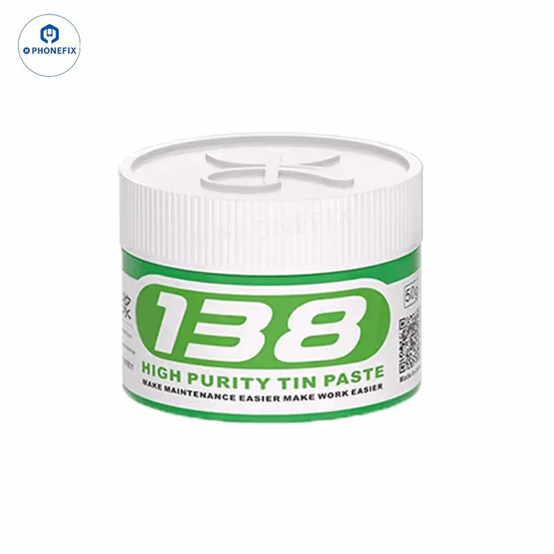 MIJING PhoneFix high purity solder paste in 138℃, 158℃, 183℃, and 199℃ for electronic soldering applications.