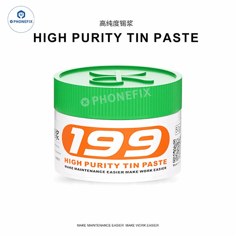 MIJING high purity solder tin paste in 199°C, 183°C, 158°C, 138°C for electronic soldering, made by PHONEFIX.