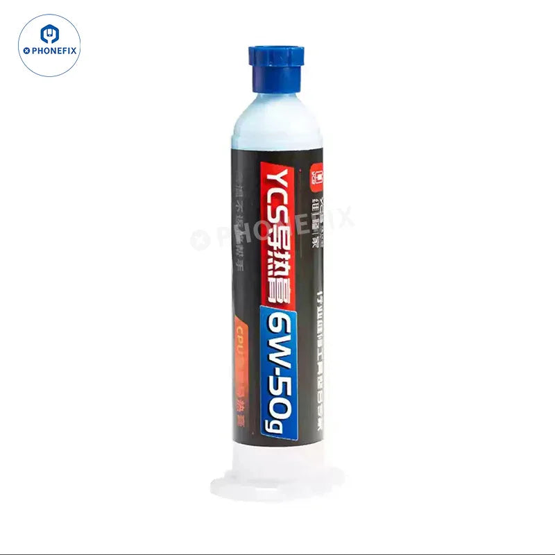 PhoneFix CPU thermal paste for iPhone and laptop, 50g solder paste, suitable for 4W, 6W, and 8.5W applications.