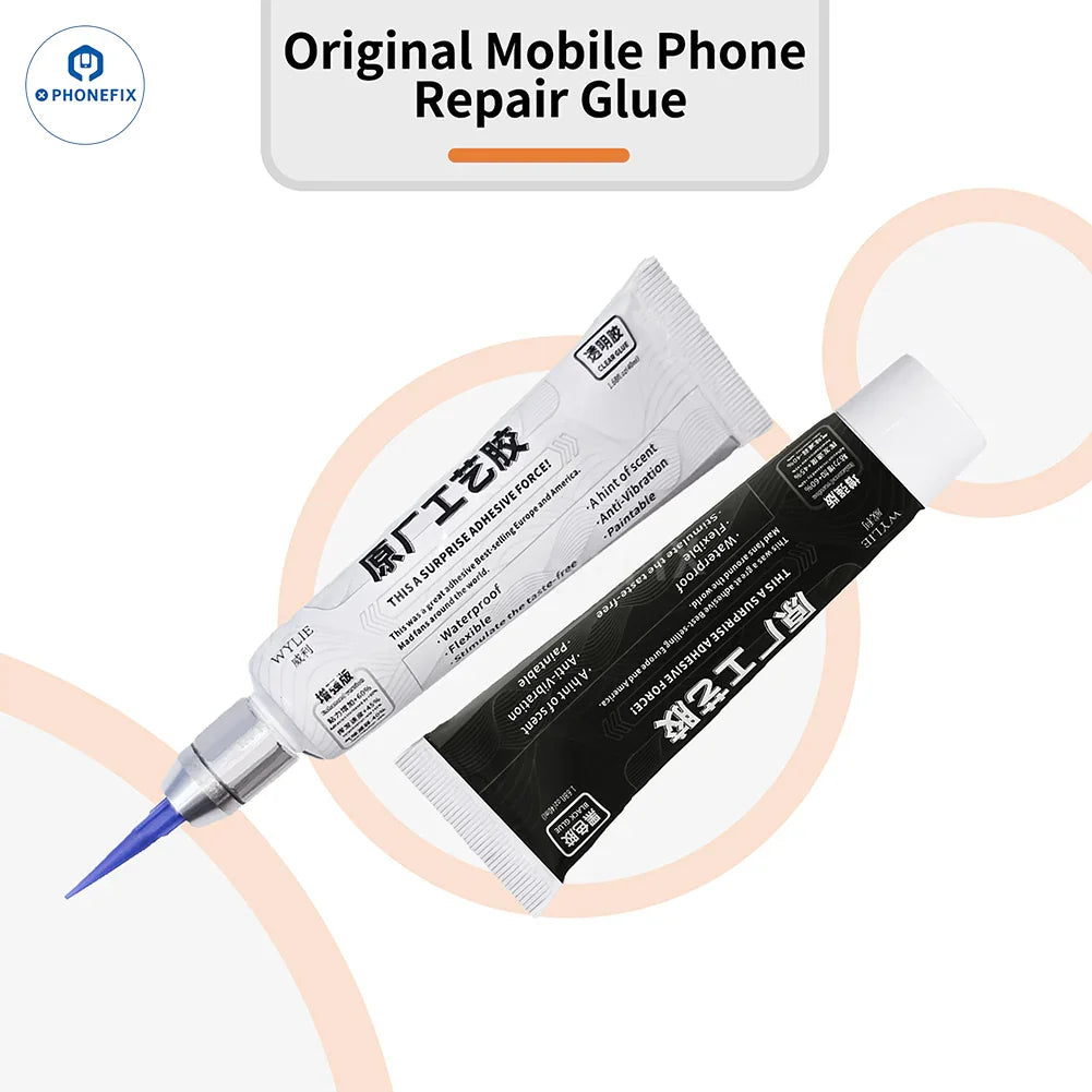 WYLIE Original Adhesivo Estructural para Reparación de Pantallas LCD Traseras de Teléfonos, Pegamento en Forma de Pasta de Soldadura de PHONEFIX, Como se Muestra en la Imagen.