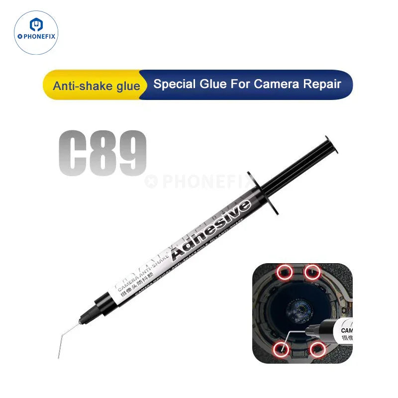 PhoneFix Mechanic CD48 UV Camera Repair Glue Dust Removal Stick for cleaning and dust removal during soldering and camera repairs.