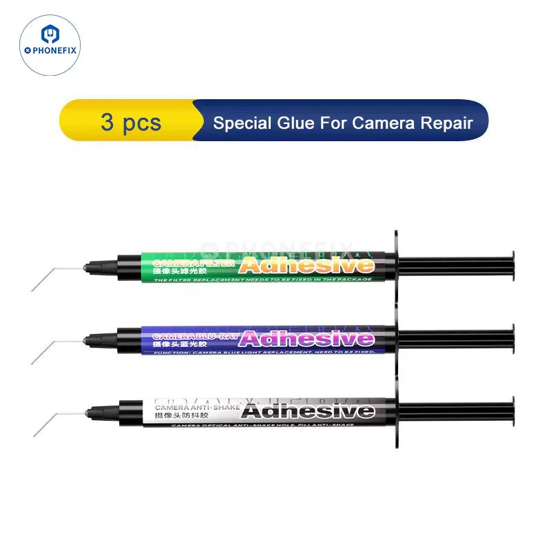 Phonefix Mechanic CD48 UV camera repair glue dust removal stick and solder paste for cleaning and repair of electronic devices.